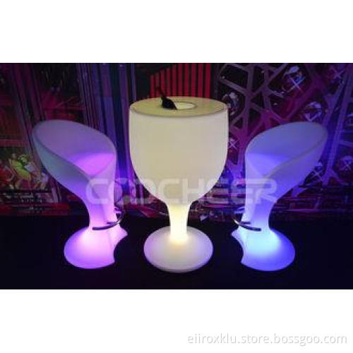 Fireproof Glowing PE plastic Led Bar Furniture for Club ,